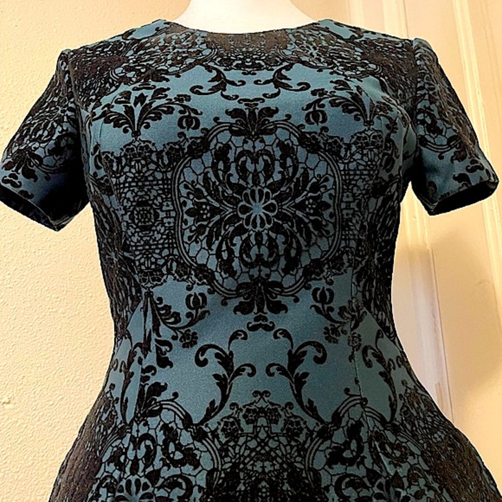 Vince Camuto Embroidered Dress in Black/Blue - Picture 2 of 8